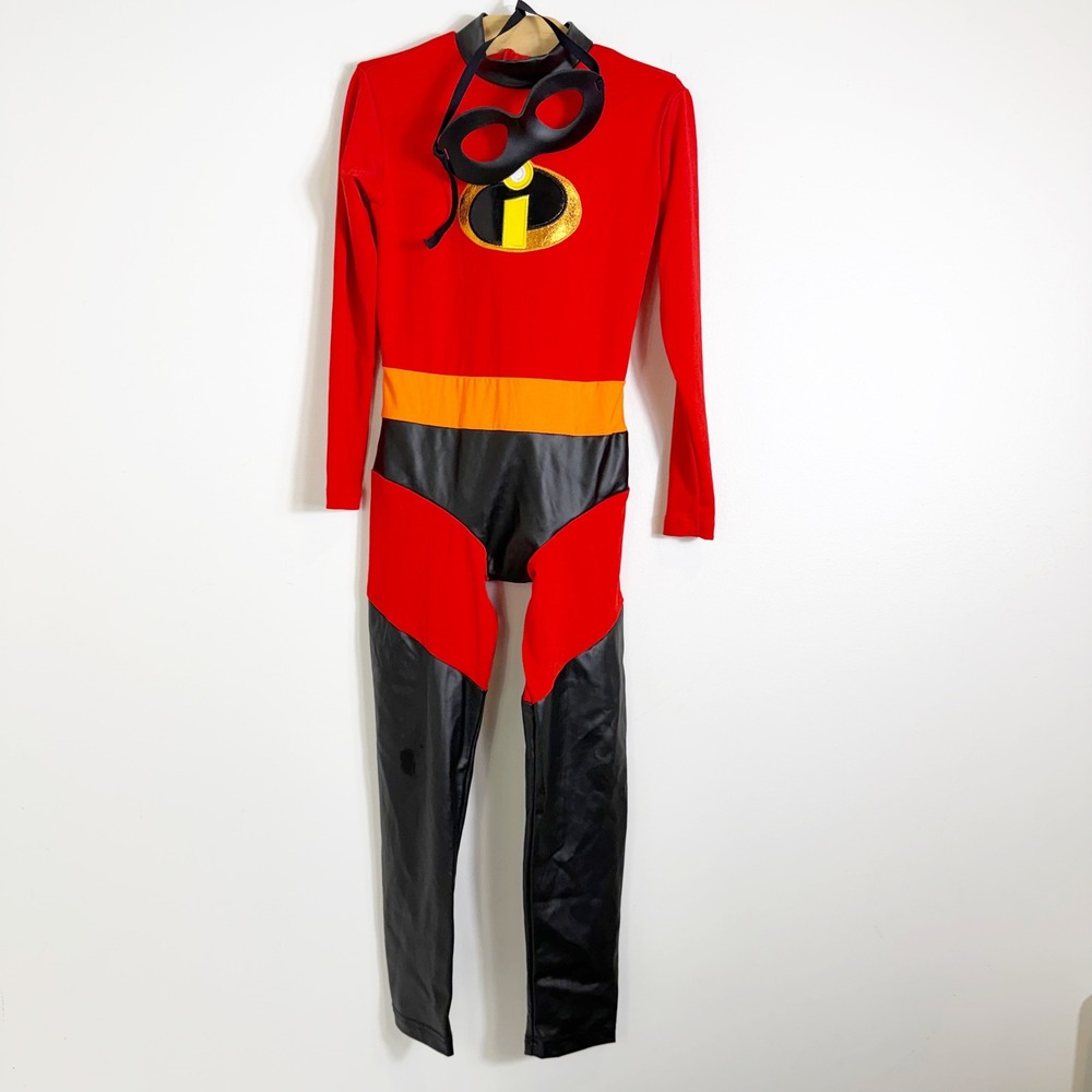 Disney The Incredibles Costume Kids Size Small Red Superhero Jumpsuit with Mask